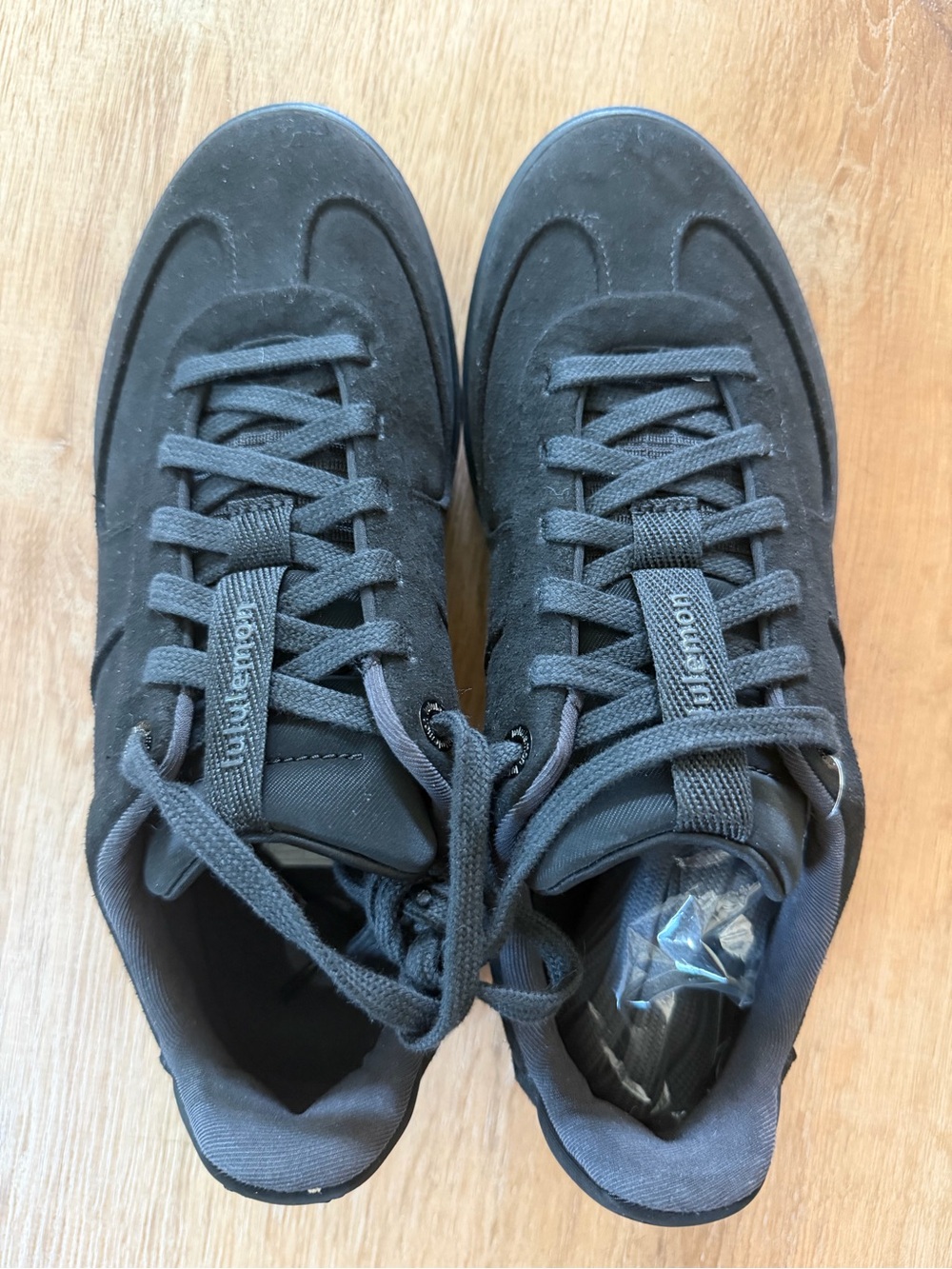 lululemon athletica Women's Black Suede Lace-Up Sneakers